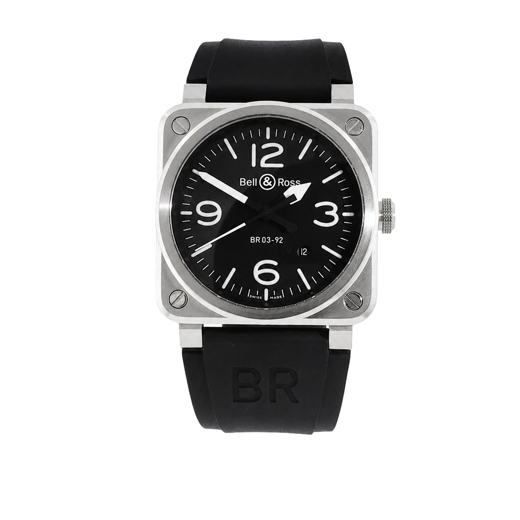 Pre-Owned Bell & Ross Stainless Steel BR0392-BLC-ST