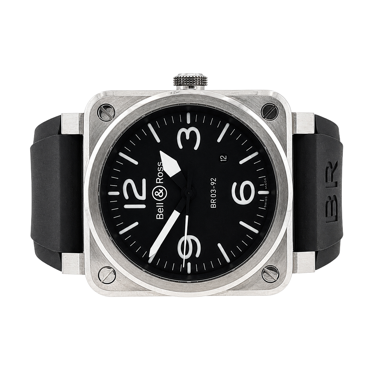 Pre-Owned Bell & Ross Stainless Steel BR0392-BLC-ST