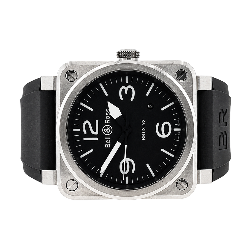 Pre-Owned Bell & Ross Stainless Steel BR0392-BLC-ST