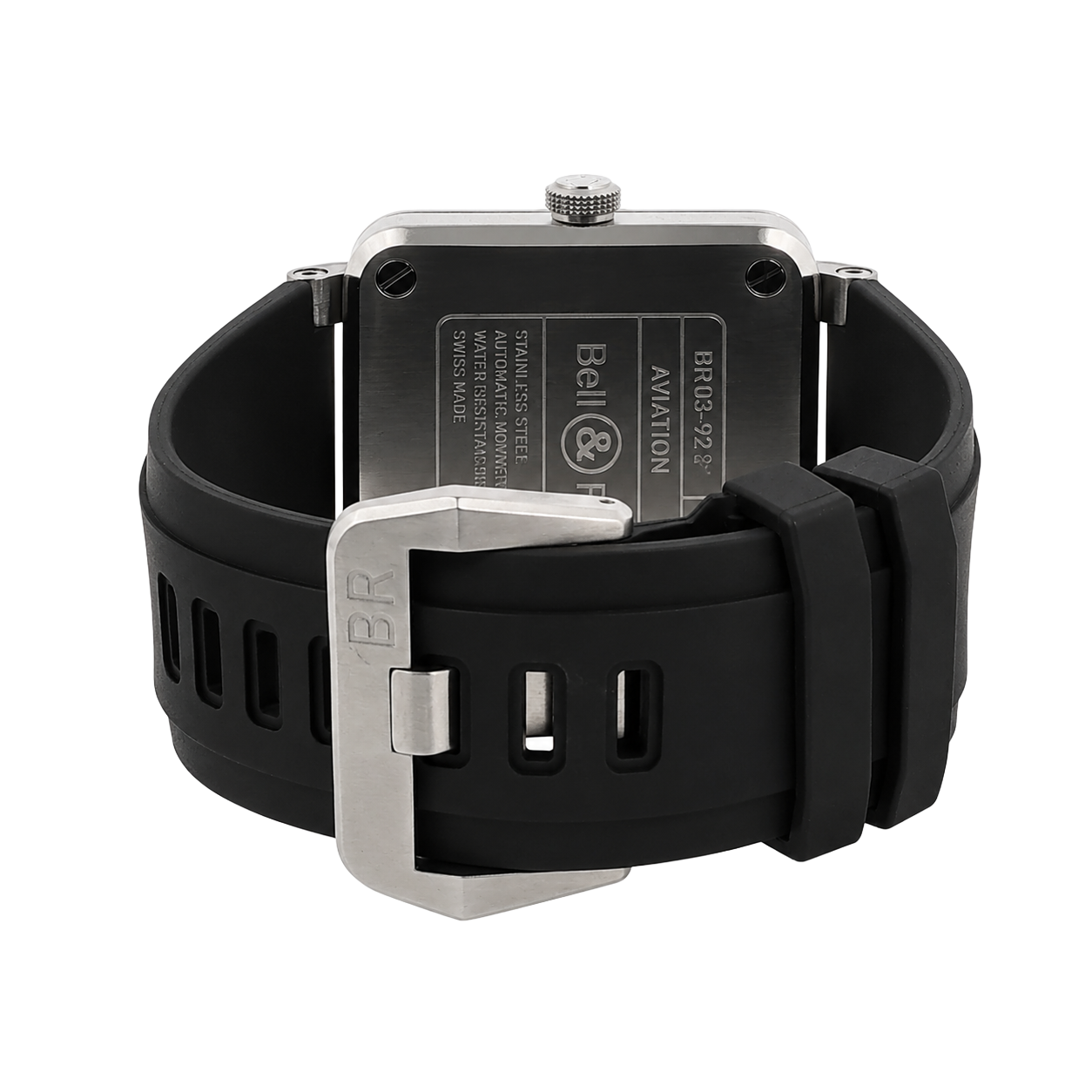 Pre-Owned Bell & Ross Stainless Steel BR0392-BLC-ST