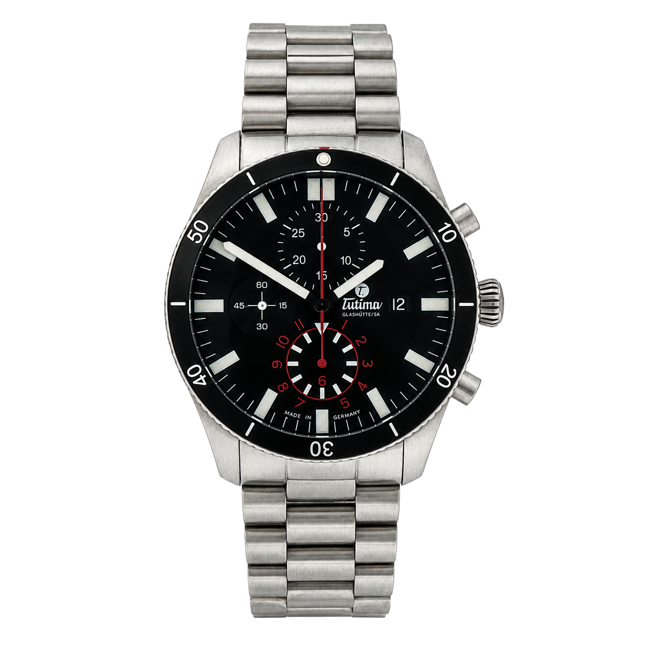 Pre-Owned Tutima SS Grand Flieger Airport Chrono 6401-02