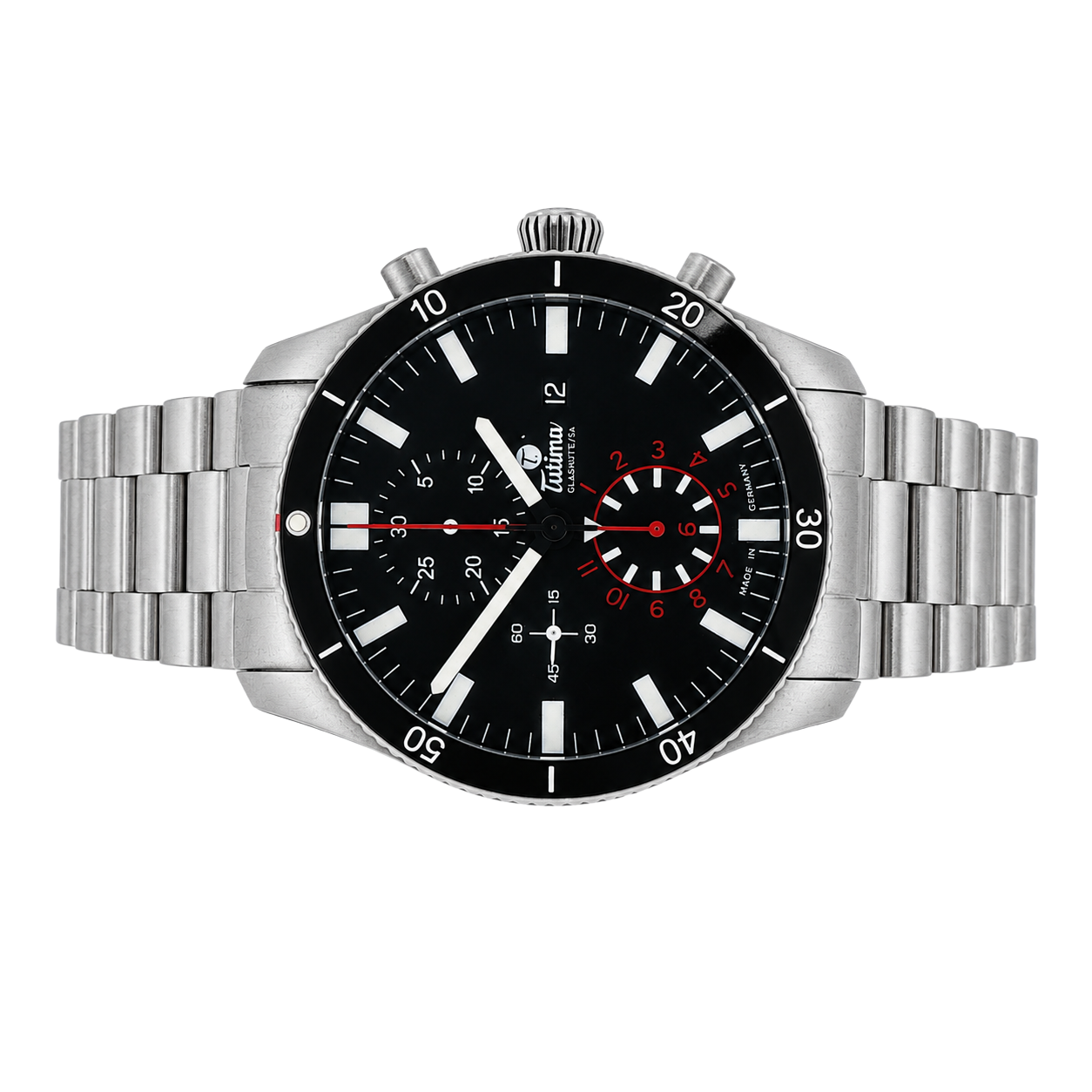 Pre-Owned Tutima SS Grand Flieger Airport Chrono 6401-02