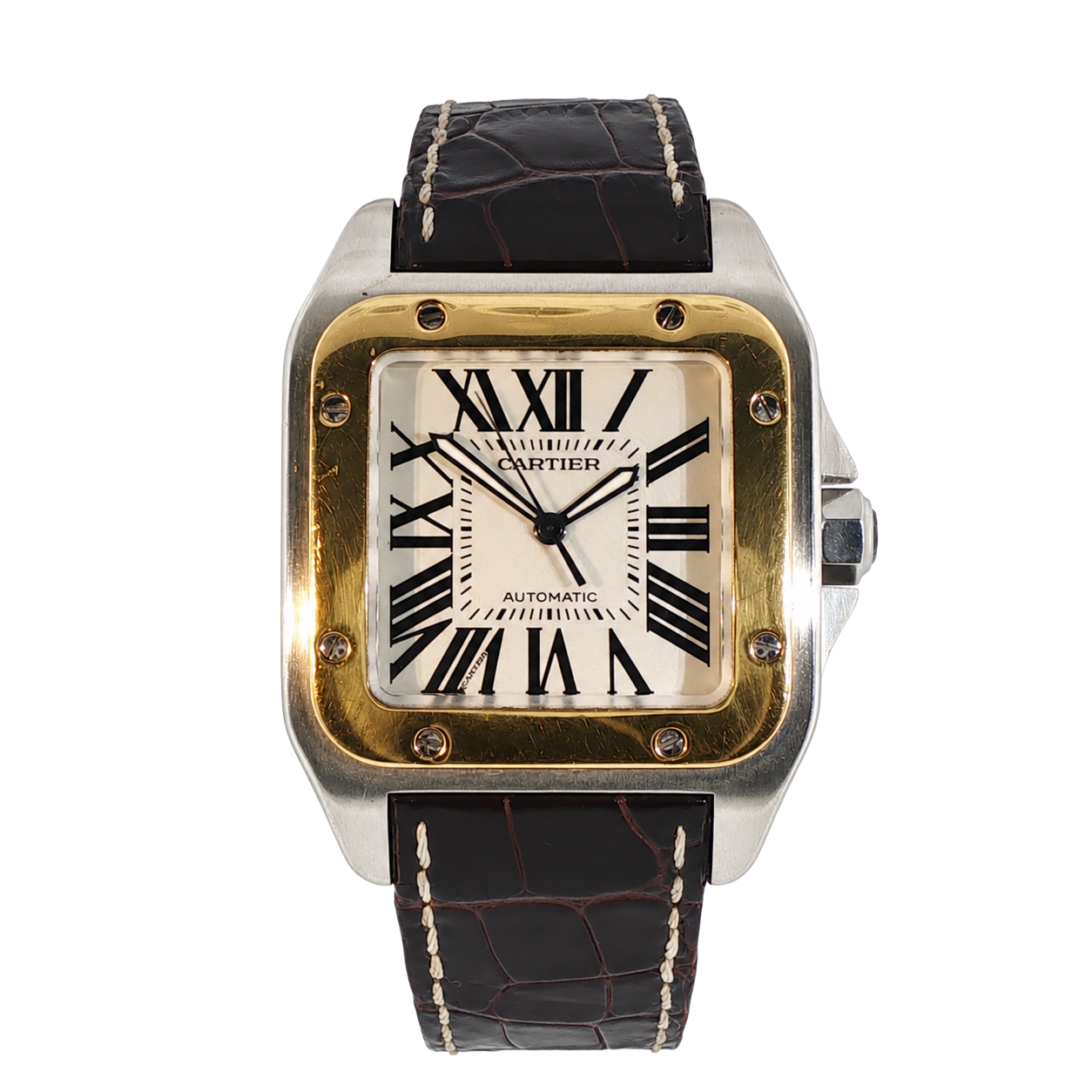 Pre-Owned Cartier Santos 100 38MM Yellow Gold