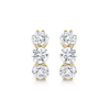 deBoulle Collection Three Stone Earring in Yellow Gold