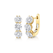 deBoulle Collection Three Stone Earring in Yellow Gold