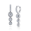 deBoulle Collection Emma Three Drop Earrings in White Gold