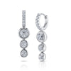 deBoulle Collection Emma Three Drop Earrings in White Gold