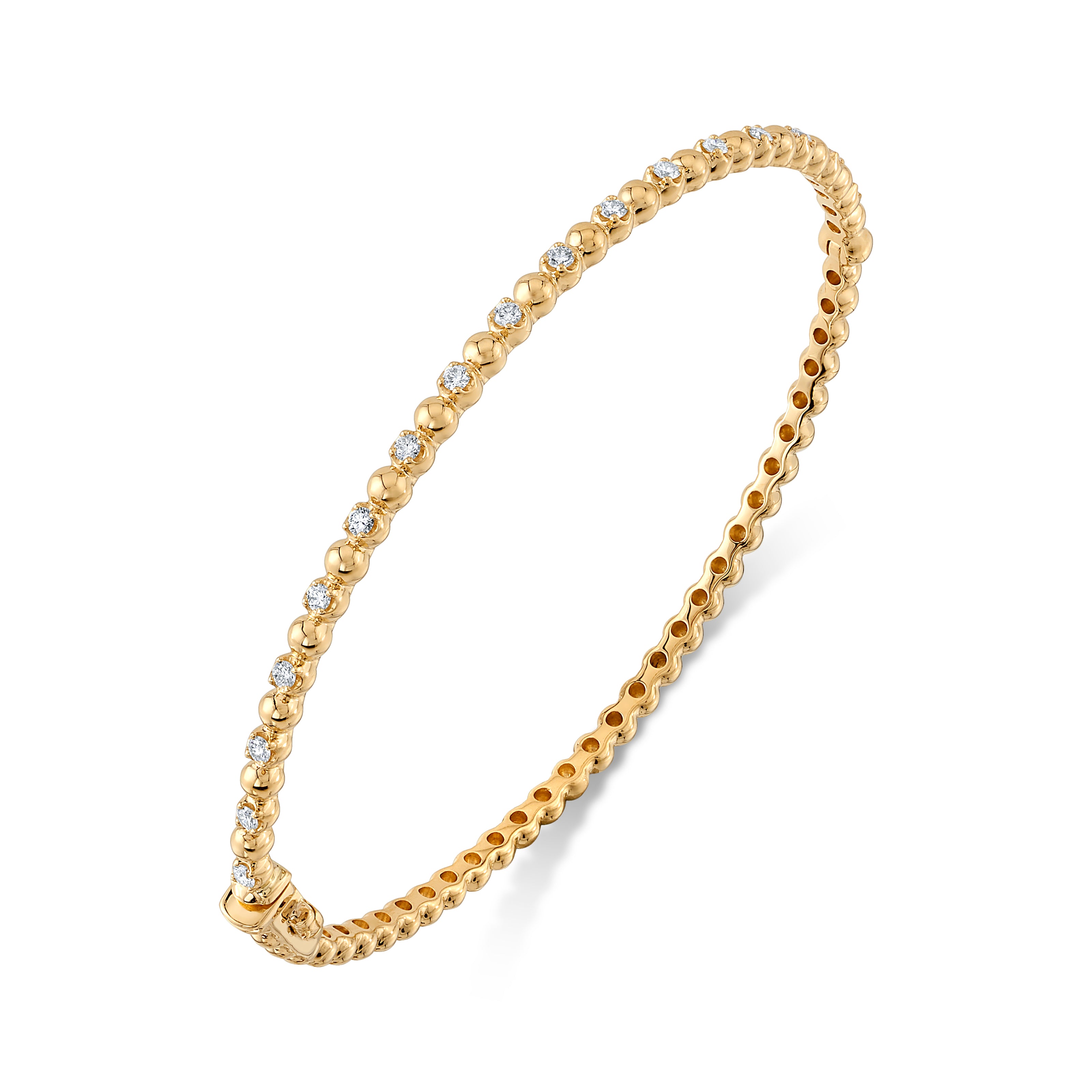 deBoulle Collection Modern Retro Diamond & Beaded Bangle