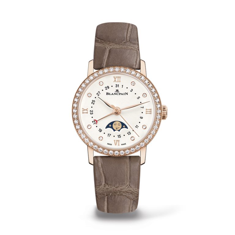 Blancpain Ladies’ Red Gold Villeret with Moon Phases 6106 2987 55A