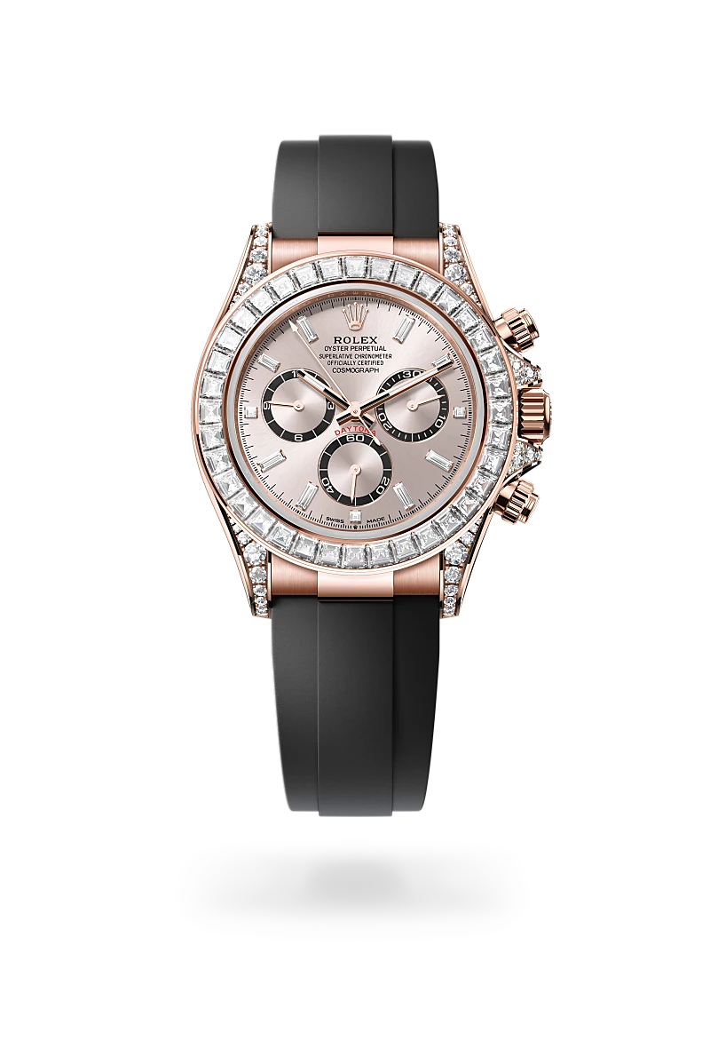 rolex Cosmograph Daytona in 18 ct Everose gold with lugs set with diamonds, M126535TBR-0002* - deBoulle Diamond & Jewelry