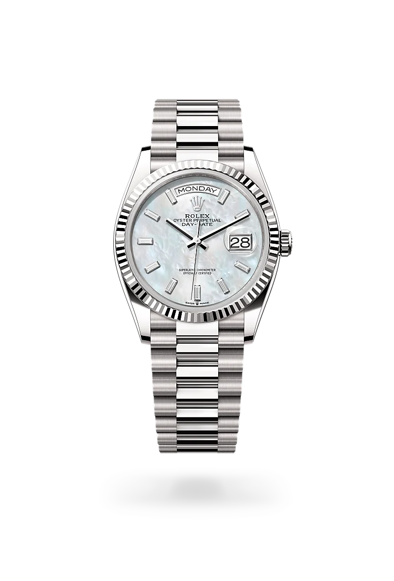 rolex Day-Date in 18 ct white gold, M128239-0065* - deBoulle Diamond & Jewelry