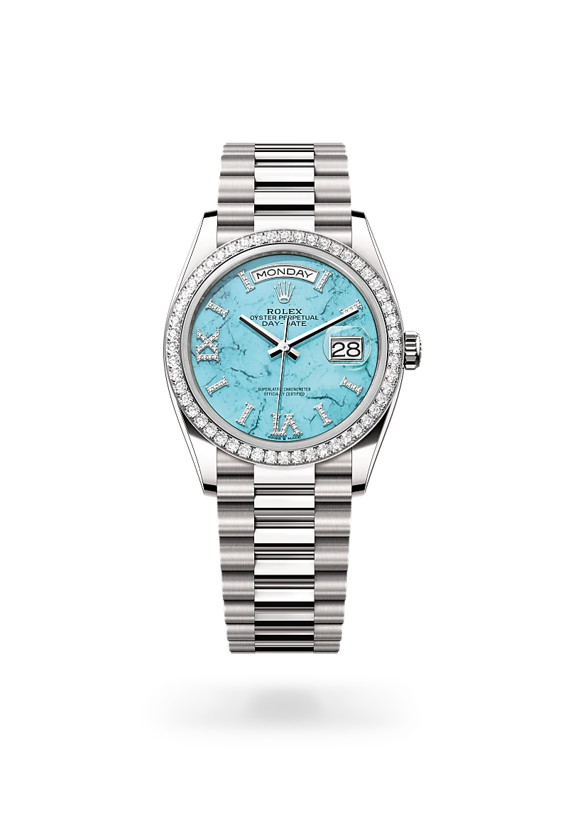 rolex Day-Date in 18 ct white gold, M128349RBR-0031* - deBoulle Diamond & Jewelry