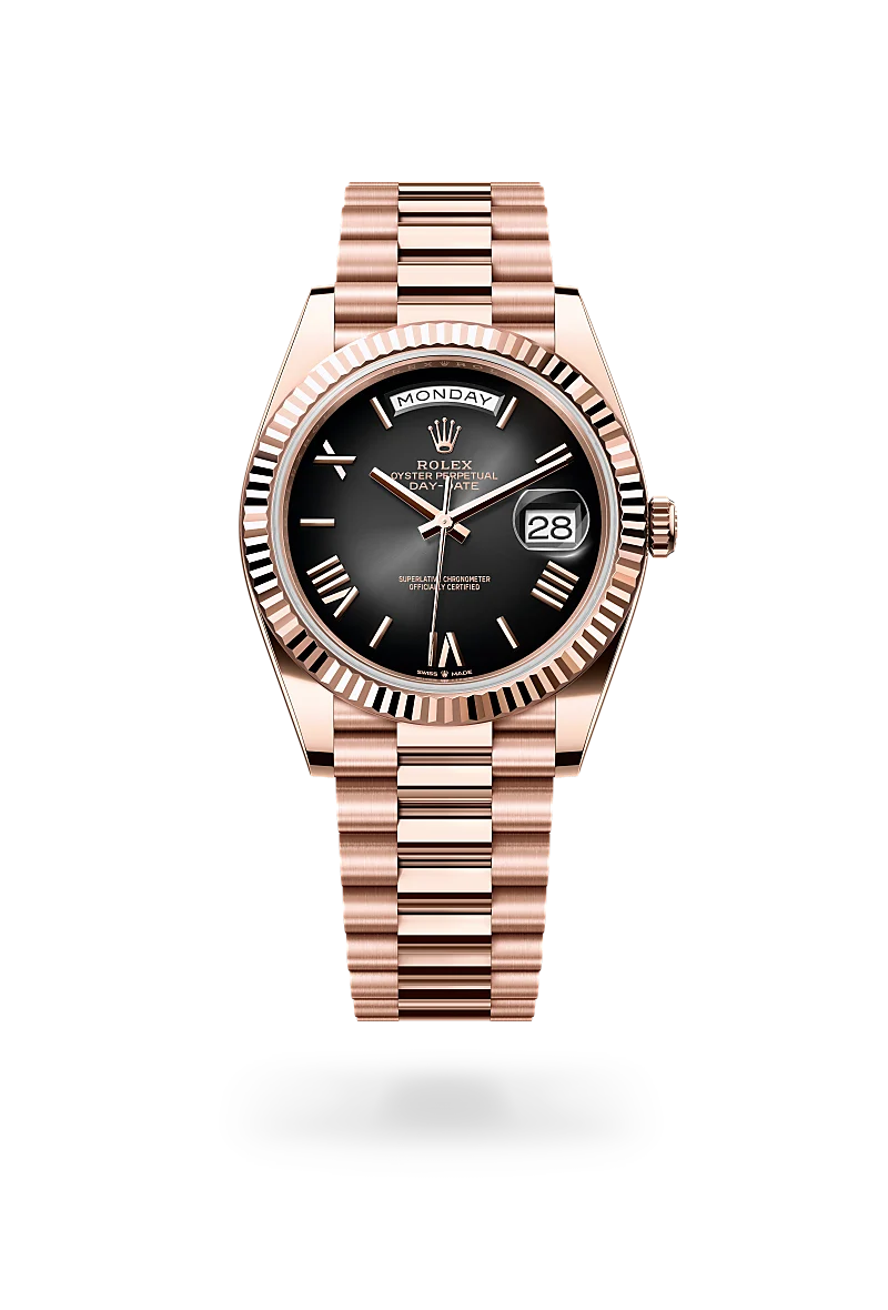 rolex Day-Date in 18 kt Everose gold, M228235-0055* - deBoulle Diamond & Jewelry