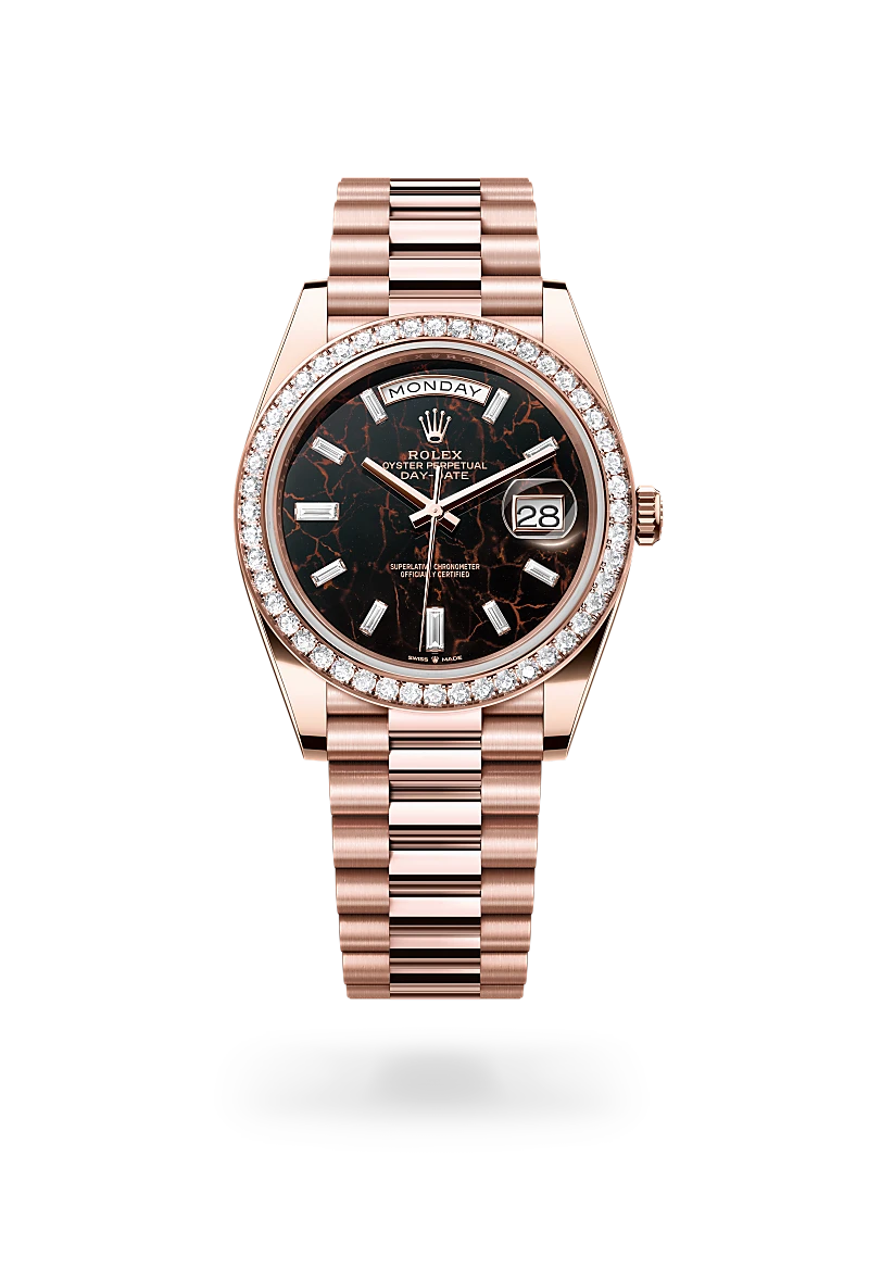 rolex Day-Date in 18 ct Everose gold, M228345RBR-0016* - deBoulle Diamond & Jewelry