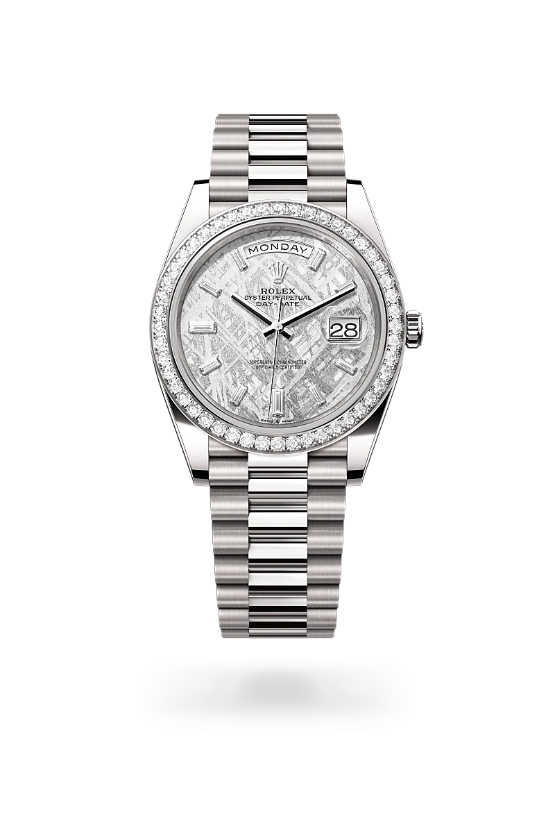 rolex Day-Date in 18 ct white gold, M228349RBR-0040* - deBoulle Diamond & Jewelry