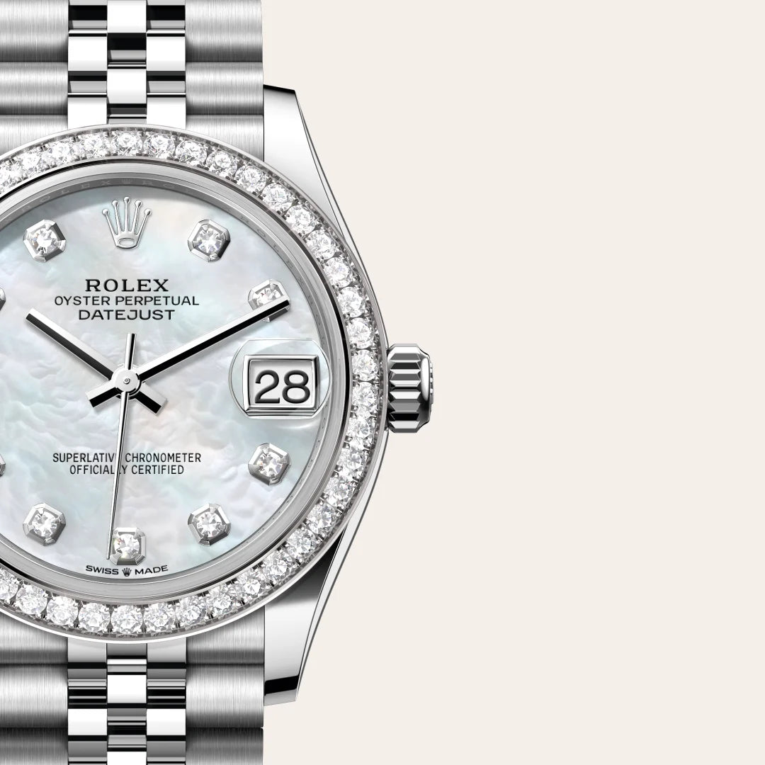 Rolex Datejust 31 in White Rolesor - combination of Oystersteel
