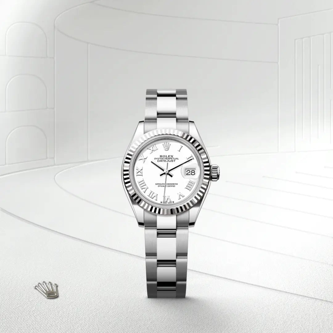 【ROLEX】デイトジャストレディース ホワイト Rolex Lady-Datejust in White Rolesor - combination of Oystersteel