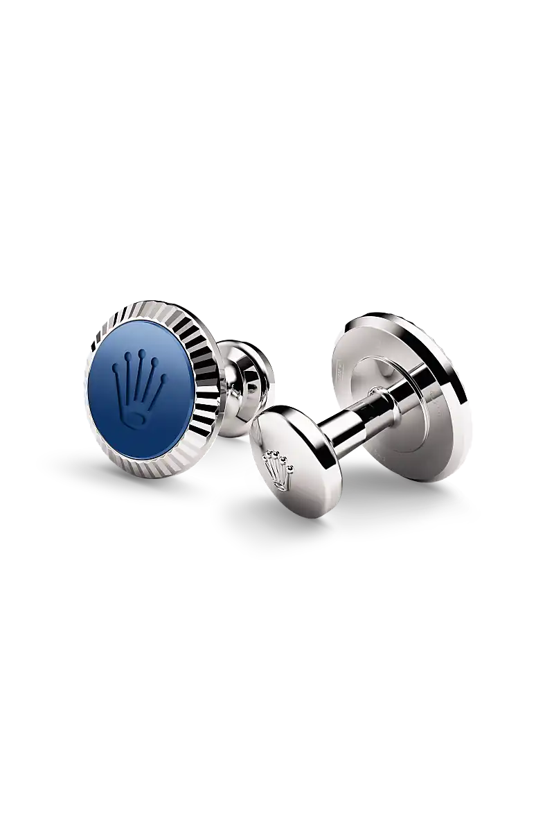 rolex Cufflinks in White gold and ceramic, A1039* - deBoulle Diamond & Jewelry
