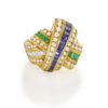 <sup>de</sup>Boulle Estate Collection Sapphire & Emerald Ring, by Charles Krypell