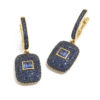 <sup>de</sup>Boulle Collection Sapphire Pavé Dangle Huggie Earrings