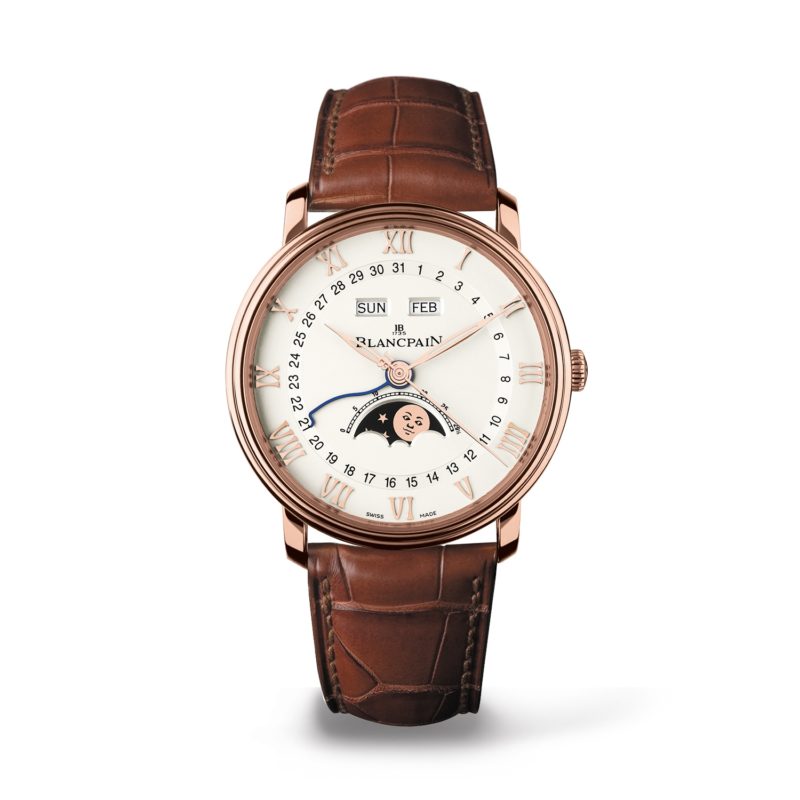 Blancpain Red Gold Villeret with Moon Phases 6654 3642 55B