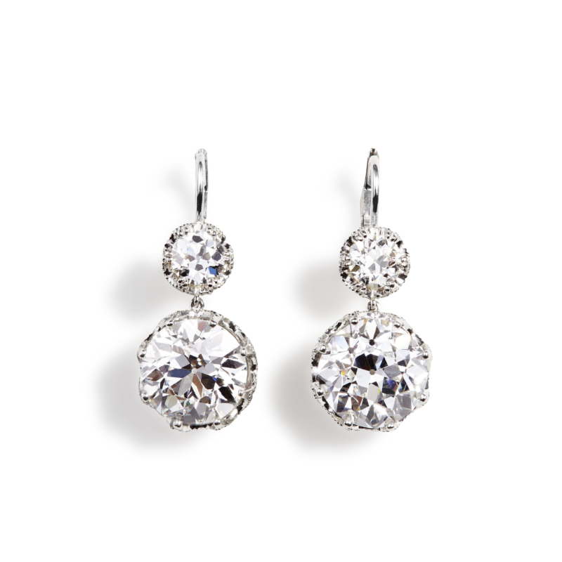 <sup>de</sup>Boulle High Jewelry Collection Old European Cut Diamond Earrings