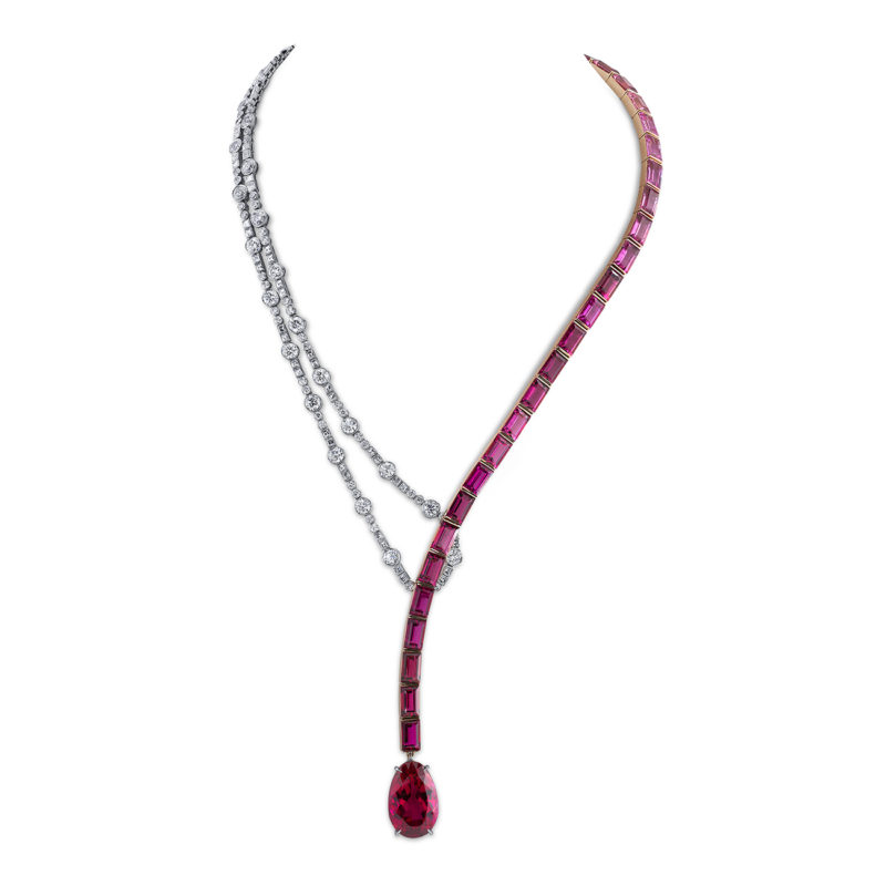 <sup>de</sup>Boulle High Jewelry Collection Fire and Ice Lariat Necklace