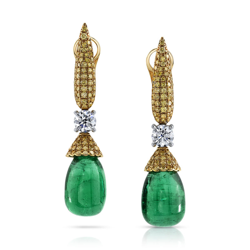 <sup>de</sup>Boulle High Collection Emerald Drop Earrings
