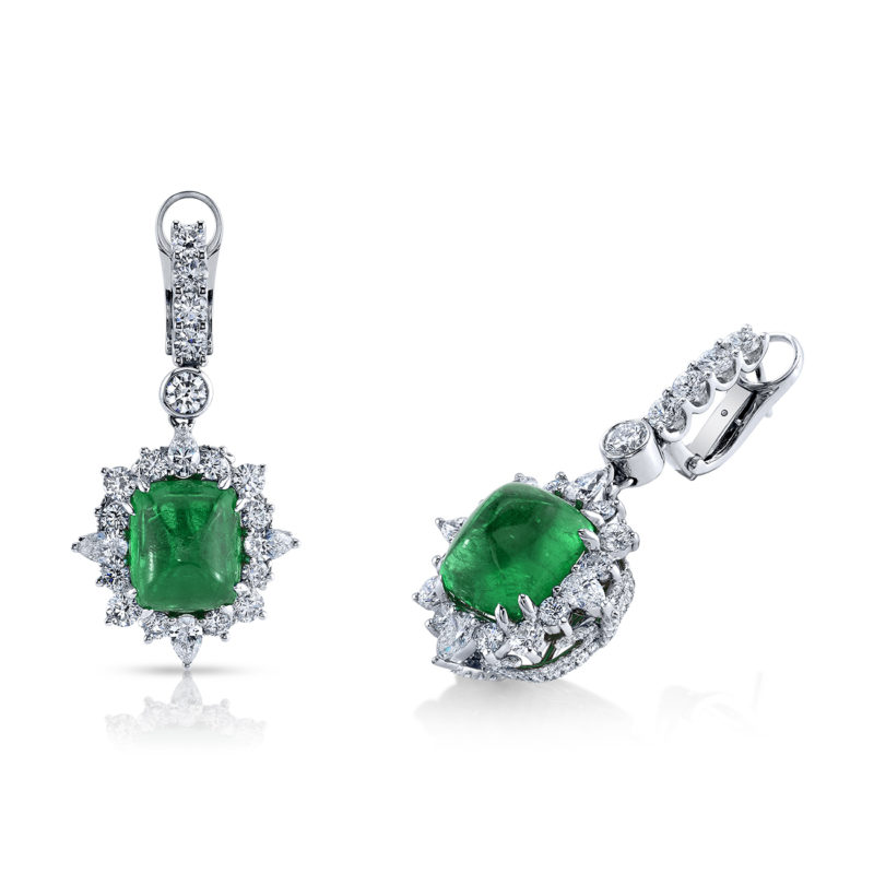 <sup>de</sup>Boulle High Jewelry Collection Emerald Drop Earrings