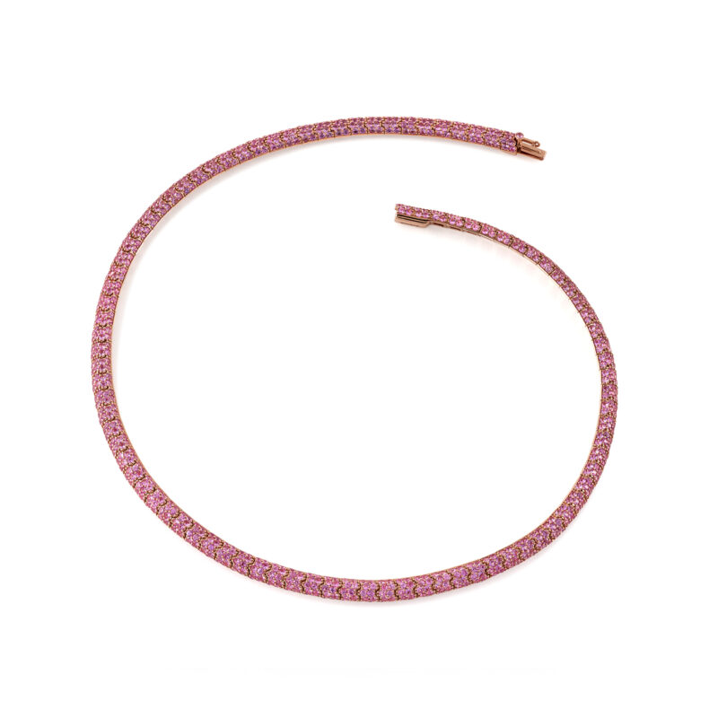 <sup>de</sup>Boulle Collection Pavé Pink Sapphire Choker