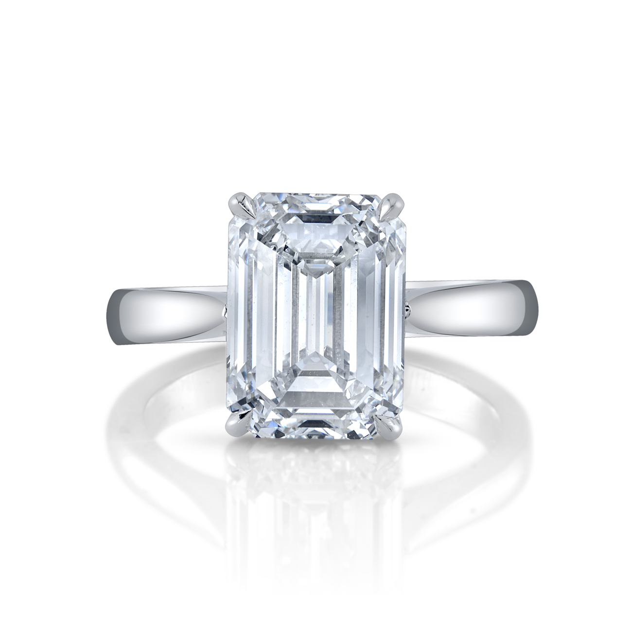 deBoulle Solitaire Emerald-Cut Engagement Ring – de Boulle Diamond ...