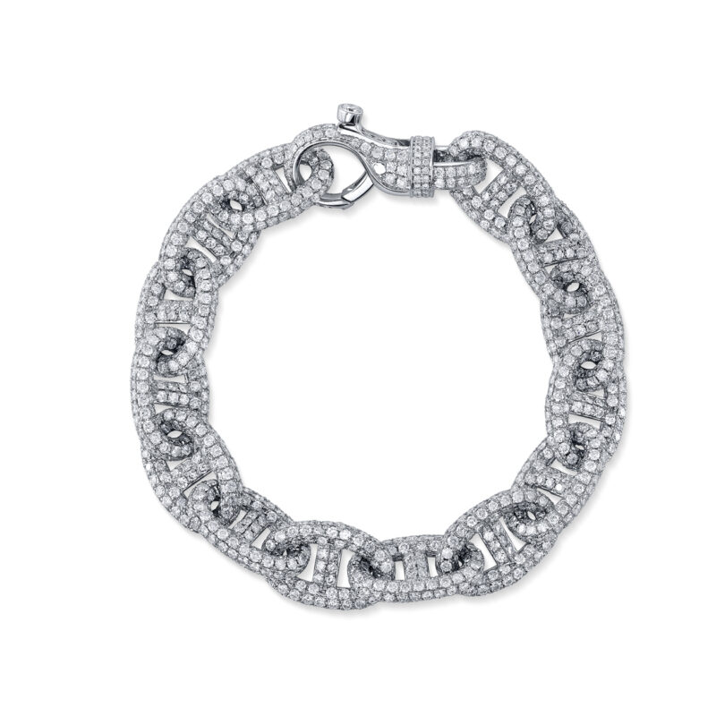 <sup>de</sup>Boulle Collection Nautical Link Bracelet in White Gold